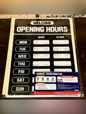 NEW GeekBear Opening Hours
Store/Business/Retail Sign